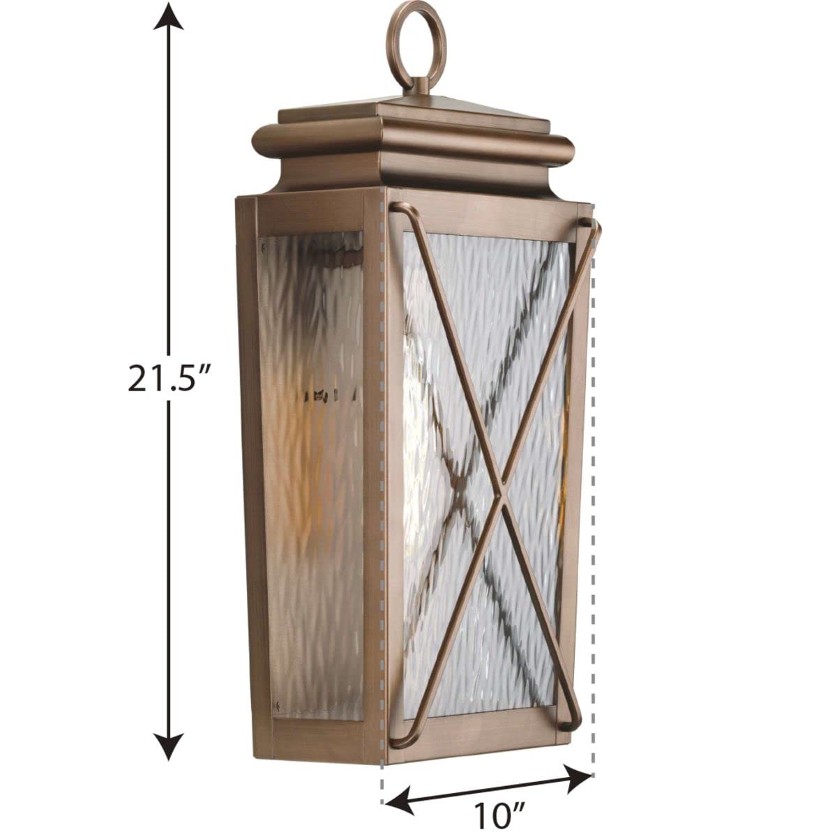 Progress Lighting P560262-169 Transitional One Light Wall Lantern from Wakeford Collection in Copper Finish,