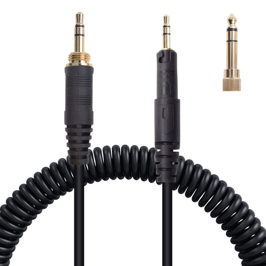 Hizsoaor ATH-M50x Replacement Cable, Audio Cable Compatible with Audio Technica ATH-M50x、ATH-M40x、ATH-M70x、ATH-M60x Coiled AUX Headphone Extension…
