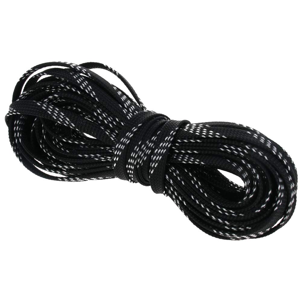 Othmro 10m/32.8ft PET Flexible Expandable Braided Cable Sleeve 0.31inch Width Wire Loom Sleeving and Organizer Flexible Wire Mesh Sleeve for TV Audio