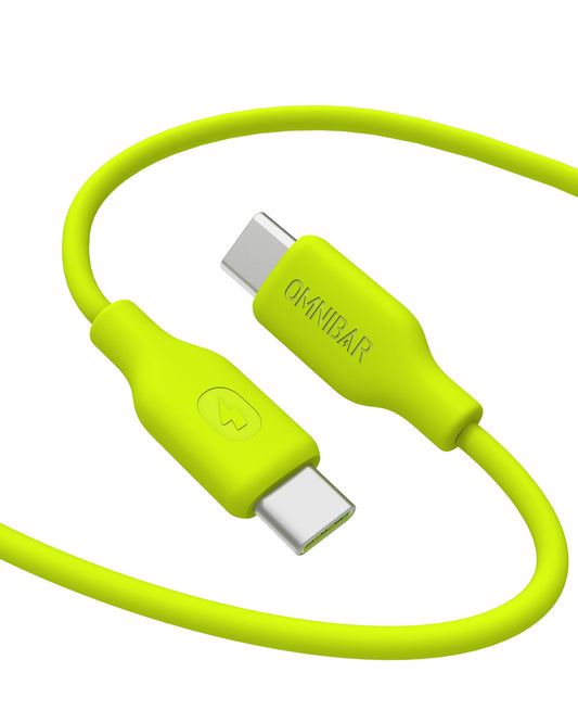 OMNIBAR USB C to USB C Cable (6FT, Silicone), 240W USB C Fast Charging Cable for MacBook iPad DJI GoPro, iPhone Charger Cord Type C Charger Fast