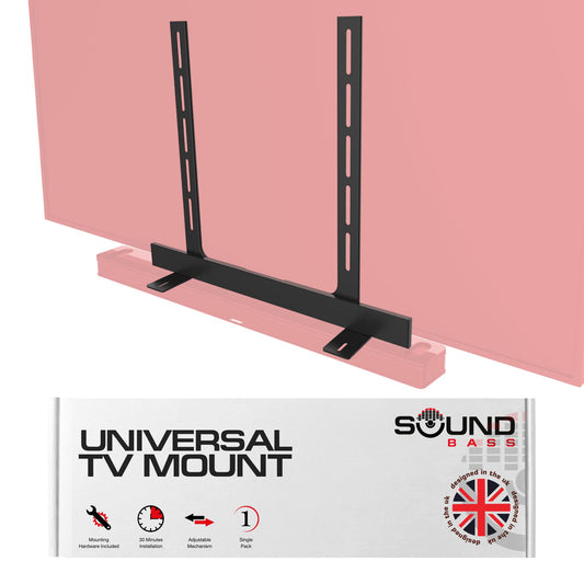 Sound Bass Universal Under TV Mount, Compatible with Bose Smart Soundbar 300 500 550 600 700 900, Ultra, TV Speaker, SoundTouch 300, Invisible Once
