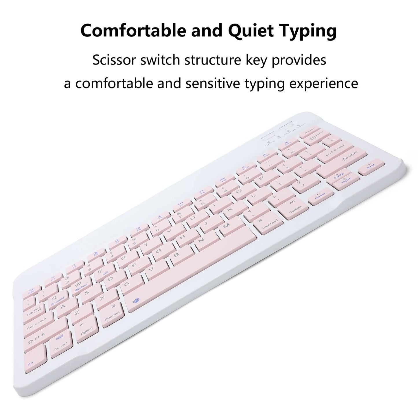 Rechargeable Bluetooth Keyboard and Mouse Combo for iPad, Ultra-Slim Portable Wireless Mouse Keyboard for iPad Pro Air Mini iPhone Samsung Tablet Cell