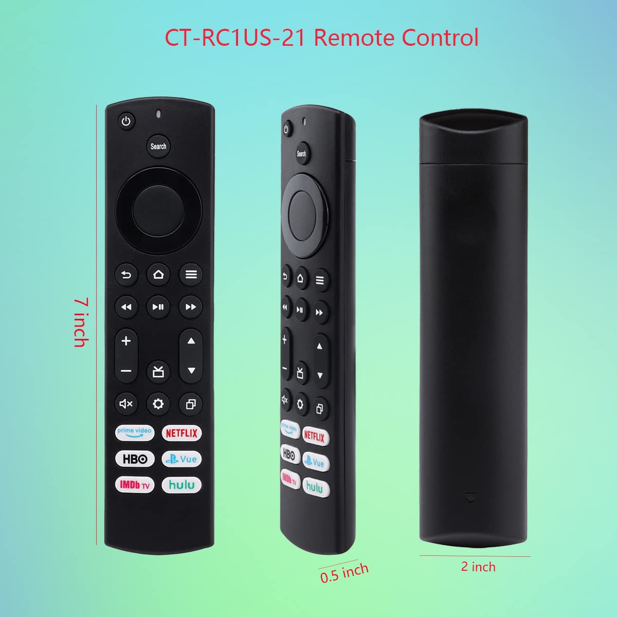GHUST CT-RC1US-21 CT-RC1US-19 IR Replacement Remote Control for Toshiba Smart TV Edition 32LF221C19 32LF221U19 43LED2160P 43LF421U19 43LF621U19
