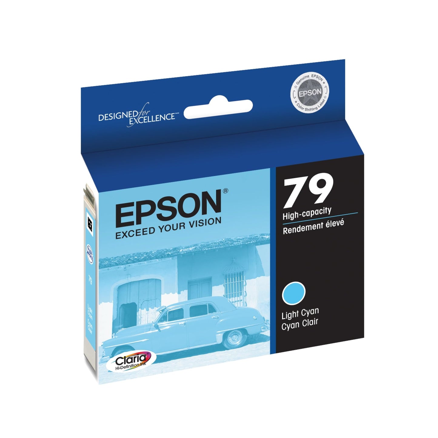 Epson 79 Claria Hi-Definition Ink Standard Capacity Light Cyan (T079520) Works with Artisan 1430, Stylus Photo 1400