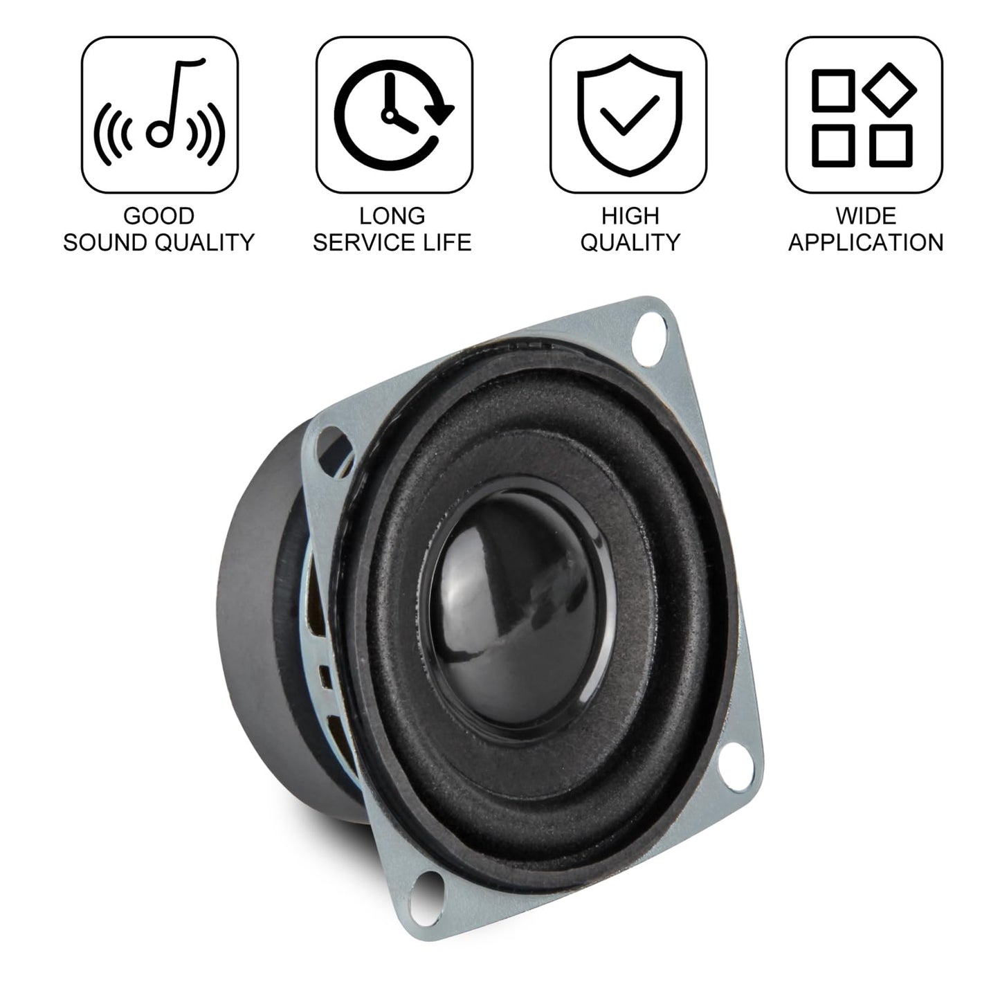 DWEII 4PCS 2" 8Ohm 3W Full Range Audio Speaker Stereo Woofer Loudspeaker for Arduino(8 ohm Speaker)