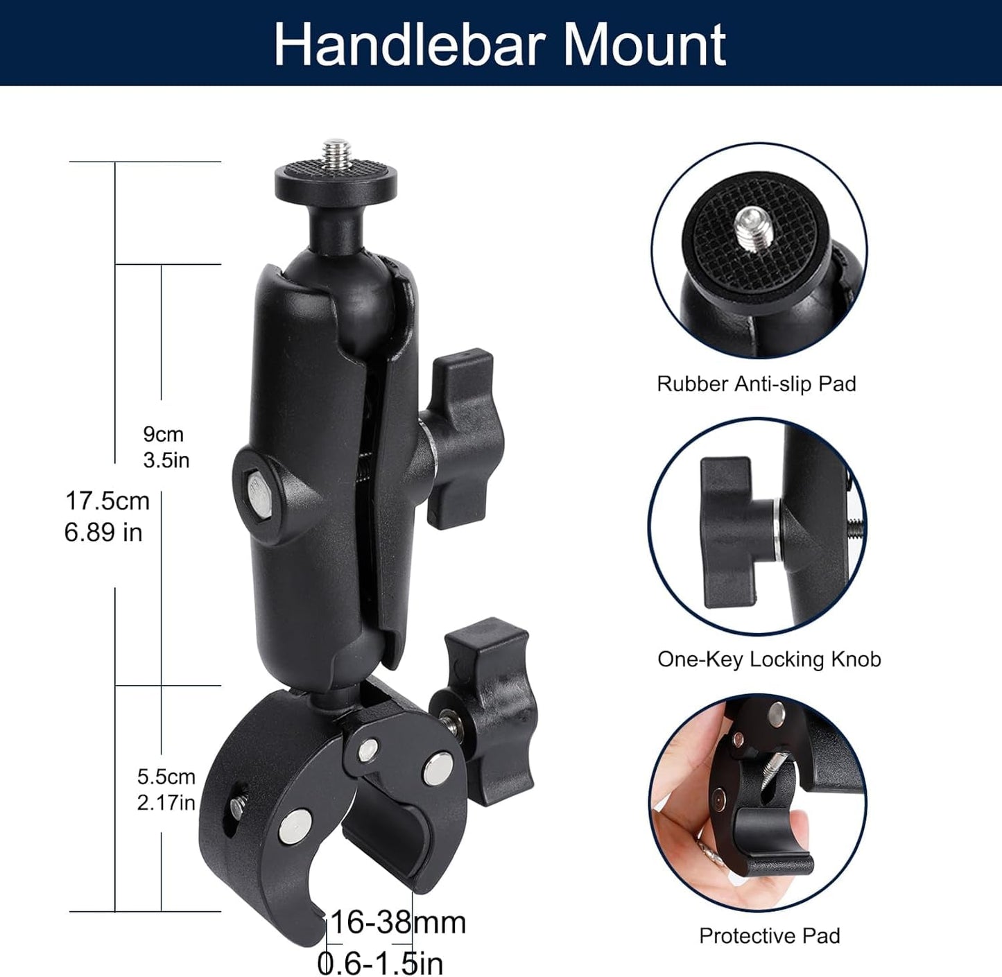 PellKing Camera Air Pump Vacuum Suction Cup Handlebar Mount Kit Compatible with Insta360 X5/X4/X3/GoPro 13/12/11/10/9,with 360° Rotation Function