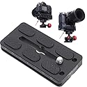 iShoot Metal 80mm Quick Release Plate for Large Camera Body with Battery Grip, Compatible with Canon EOS 1D 1Ds 1DX Series Nikon D1 D2 D3 D4 D5 D6