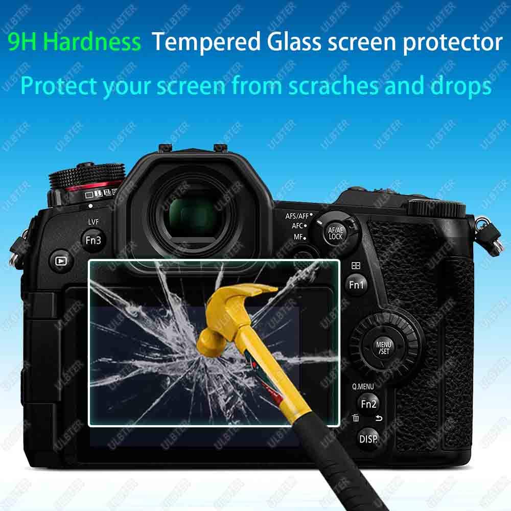 ULBTER Screen Protector for Panasonic LUMIX G7 G8 4K Digital Camera & Hot Shoe Cover 0.3mm 9H Hardness Tempered Glass Flim, Anti-Scrach