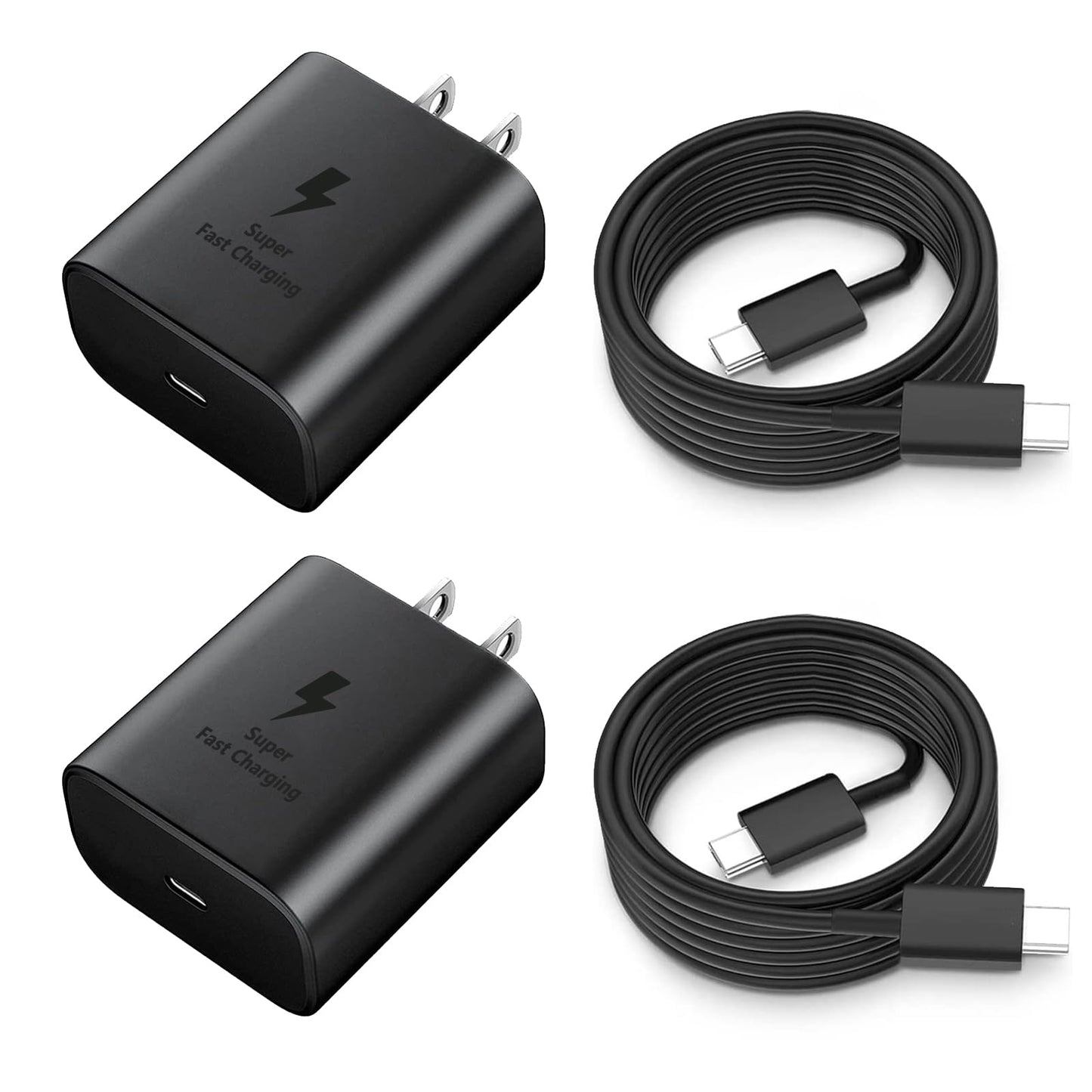 45W USB-C Charger, Super Fast Charger Type C for Sam Sung Galaxy S24 Ultra/S24/S24+/S23 Ultra/S22+/S22 Ultra/S23/S23+/S22 with 5.9FT Cable 2 Pack