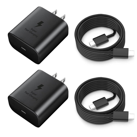 45W USB-C Charger, Super Fast Charger Type C for Sam Sung Galaxy S24 Ultra/S24/S24+/S23 Ultra/S22+/S22 Ultra/S23/S23+/S22 with 5.9FT Cable 2 Pack