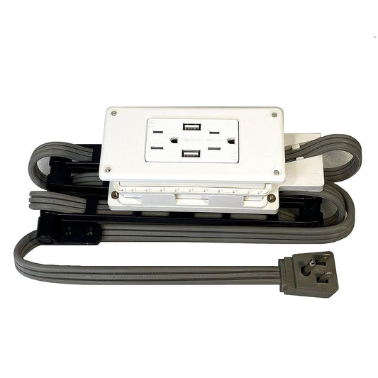 My Tidy Space Low Profile in Drawer Docking Station Outlet (2) USB-A (2) 15 Amp