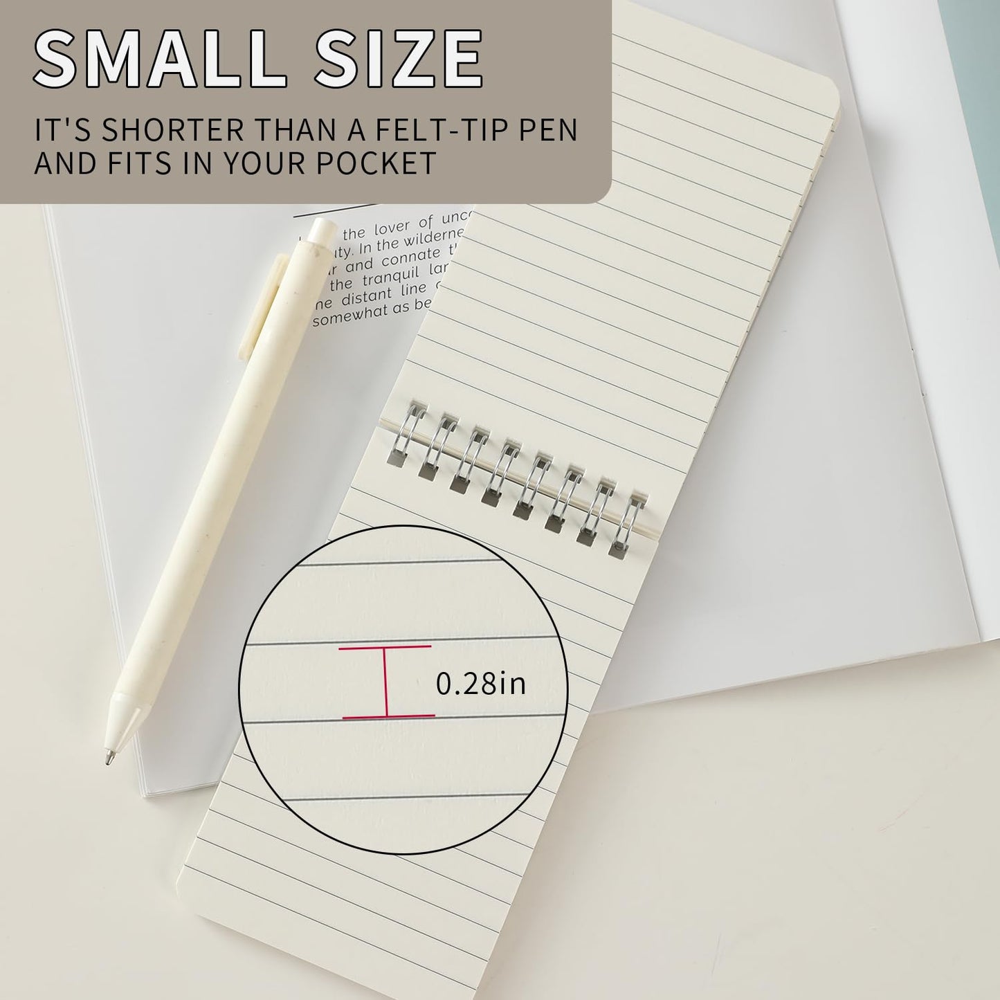 Pocket Notebook Mini Notepad Small Spiral Notebooks 3X5Inch(6-lucency)