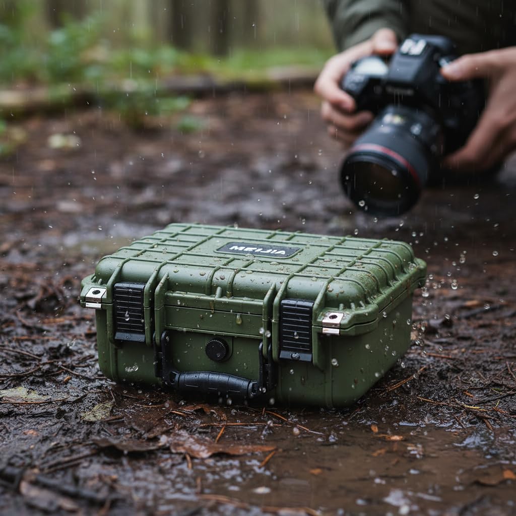 MEIJIA Portable All Weather Waterproof Protective Case,Hard Case,Camera Case With Customized Fit Foam,Fit Use