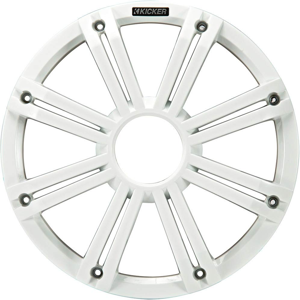 KICKER KMG12 12-Inch (30cm) Grille for KM12 and KMF12 Subwoofer, LED, White