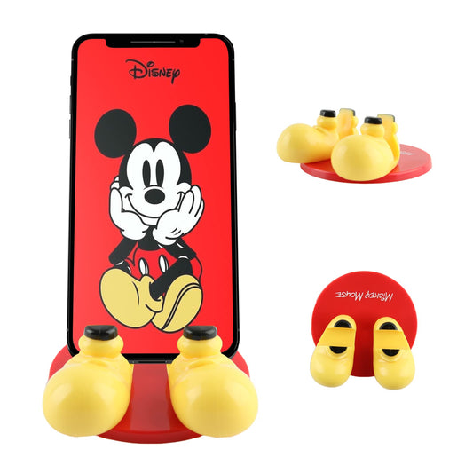Disney Mickey Mouse and Friends Feet Cell Phone Stand with Bonus Decal Sticker- Cell Phone Holder for Home/Office-Universal Desk Phone Stand
