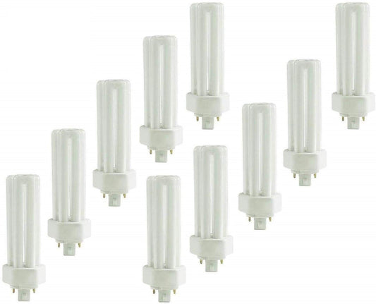 Circle (10 Pack PLT-32W 850-32 Watt Triple Tube CFL Light Bulb - GX24Q-3 4-Pin Base, 5000K Daylight, Compact Fluorescent Plug-in Lamp