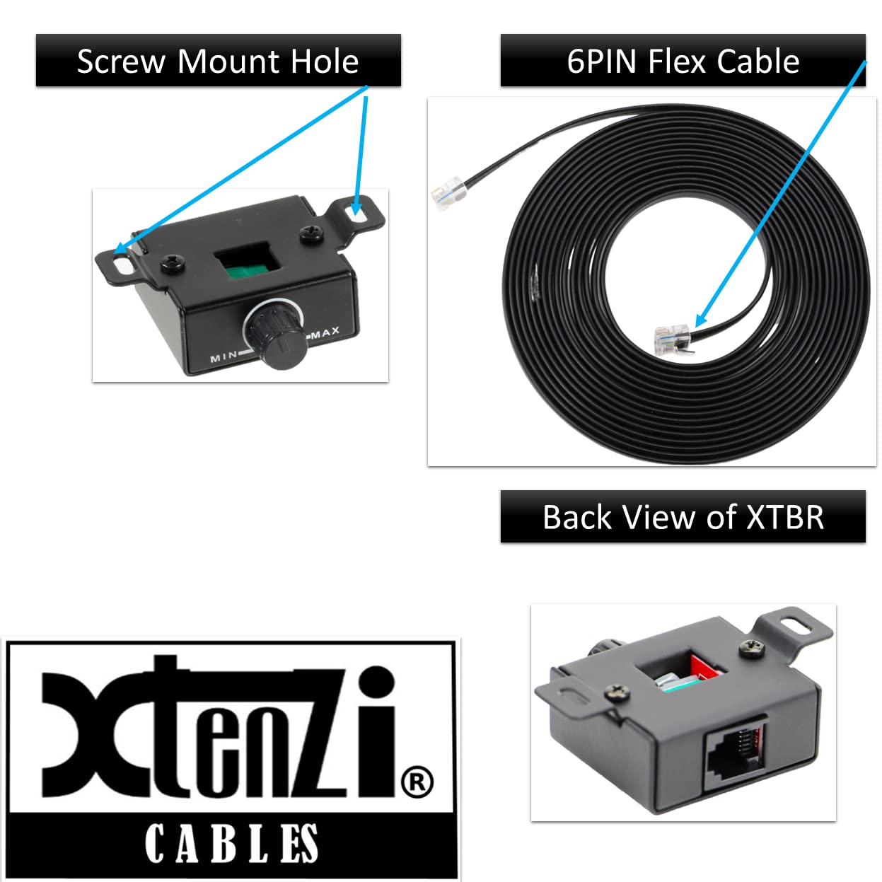Xtenzi Amplifier Replacement Bass Knob Control Remote XTBR21 Compatible with Boss Audio Amplifiers