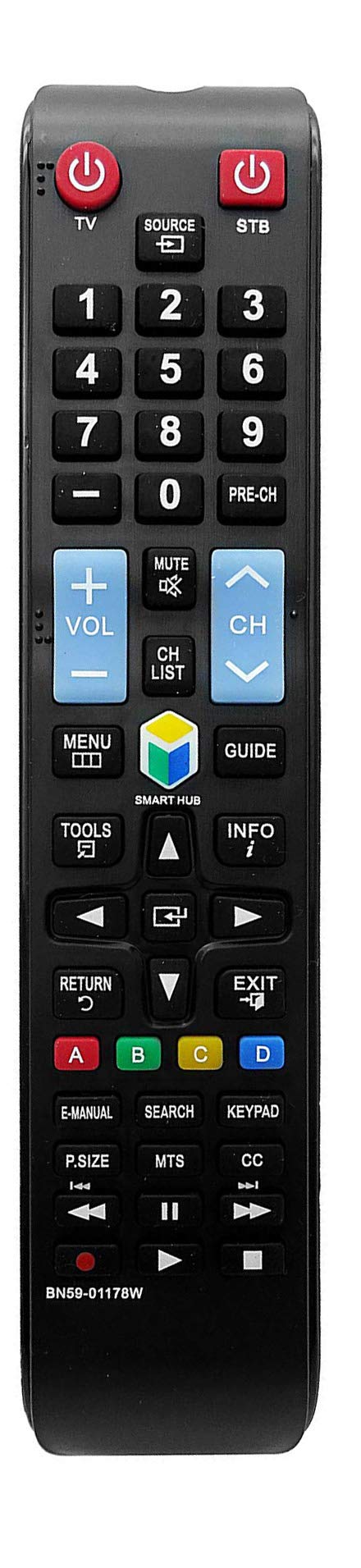 New BN59-01178W Remote Control Replaced for Samsung LED HDTV TV Remote BN5901178W