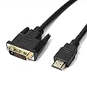 Cyberguys! DVI to HDMI Cable, Bi-Directional HDMI to DVI-D (24+1) / DVI-I (24+5), 1080p Full HD 60Hz, Gold-Plated Connectors w/Screw Lock - Compatible