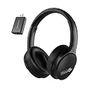 Skyaudio Wireless Headphones for TV, TV Headphones Wireless for Seniors with USB Transmitter,Over Ear TV Headphones, Plug & Play, No Audio Delay, 20+