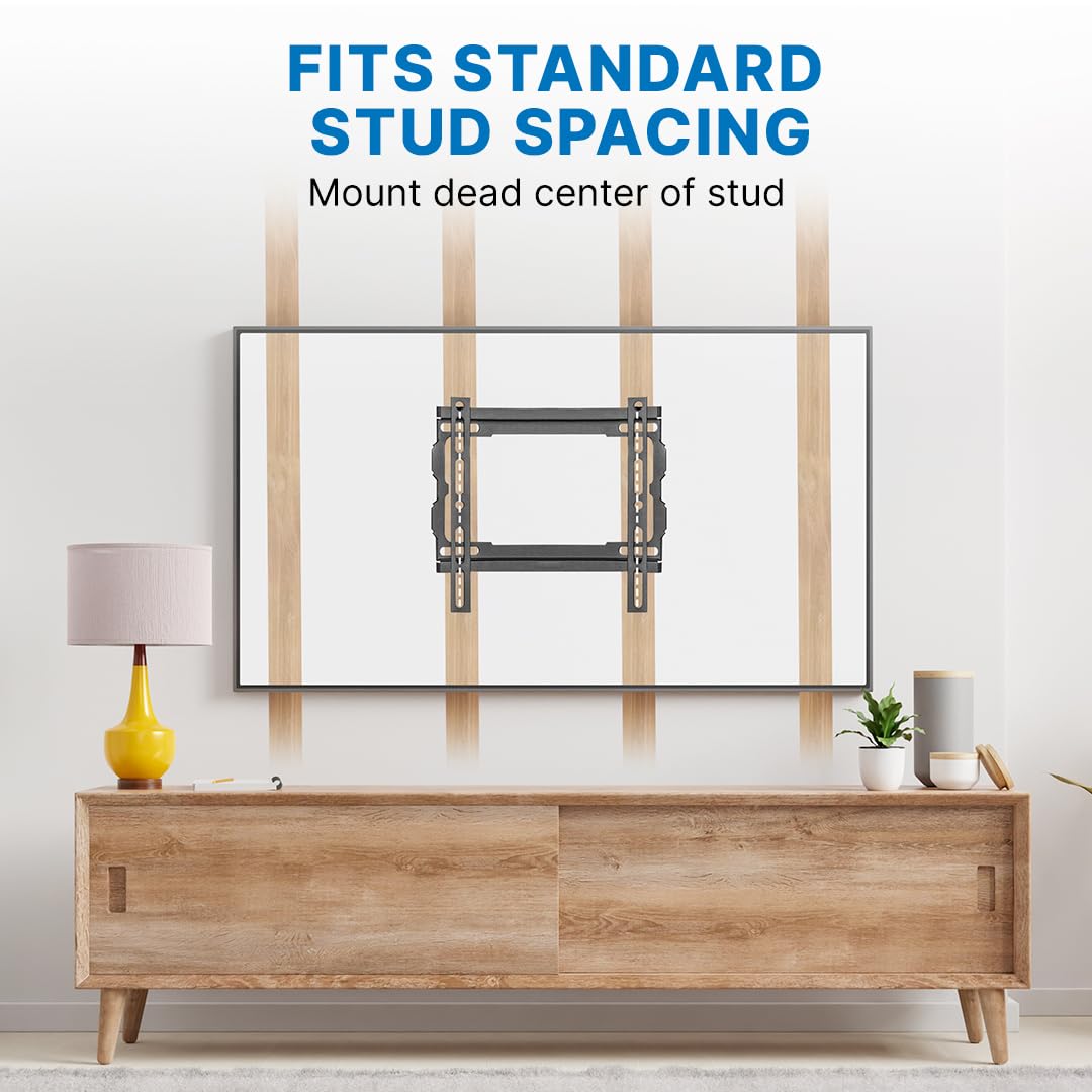 Vanco Fixed TV Wall Mount with Fixed TV Mounting Bracket - Slim Profile, VESA Compatible 200 x 200 or Less, Supports 23-43 Inch Displays