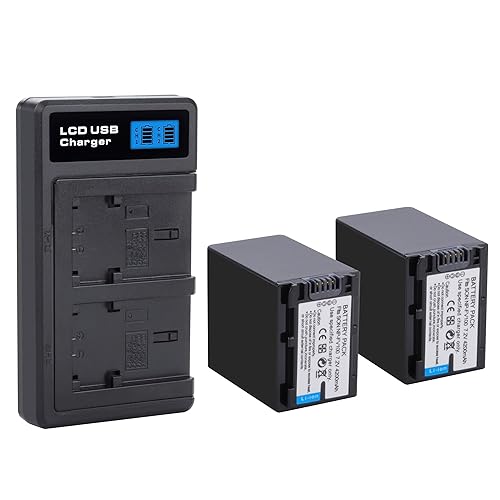 2 Pack NP-FV100 4200mah Battery Compatible for Sony HDR-CX455 CX675 CX260 CX290 CX330 CX380 CX430V CX580V CX760V CX900 PJ430V PJ540 PJ580V PJ650V