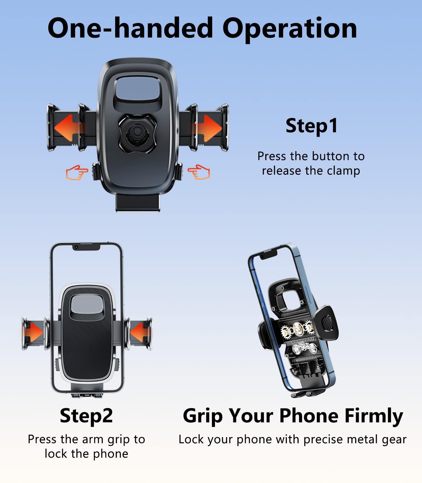 DICMKY Universal 17mm Ball Mount Phone Holder Clamp for Car Mount Replace [Dual Head Screen Phone Holder Clip Head Accessory]