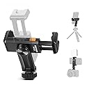 Neewer Basic Phone Tripod Mount Holder with 1/4" Thread & Cold Shoe, 2.36"-3.54"/6-9cm 360° Rotatable Camera Mount Cellphone Clamp for iPhone 15 14 13