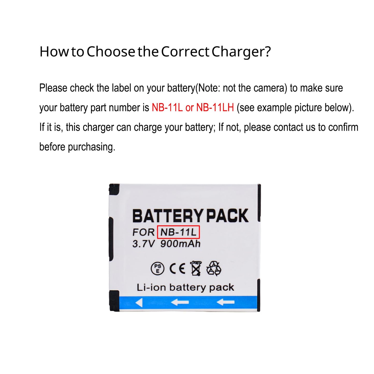 NB-11L NB-11LH Battery Charger for Canon PowerShot ELPH 110 HS, 130 HS, 340 HS, 350 HS, A2300, SX400 is, A2400 is, A2500, A3500 is, A4000 is, IXS 240