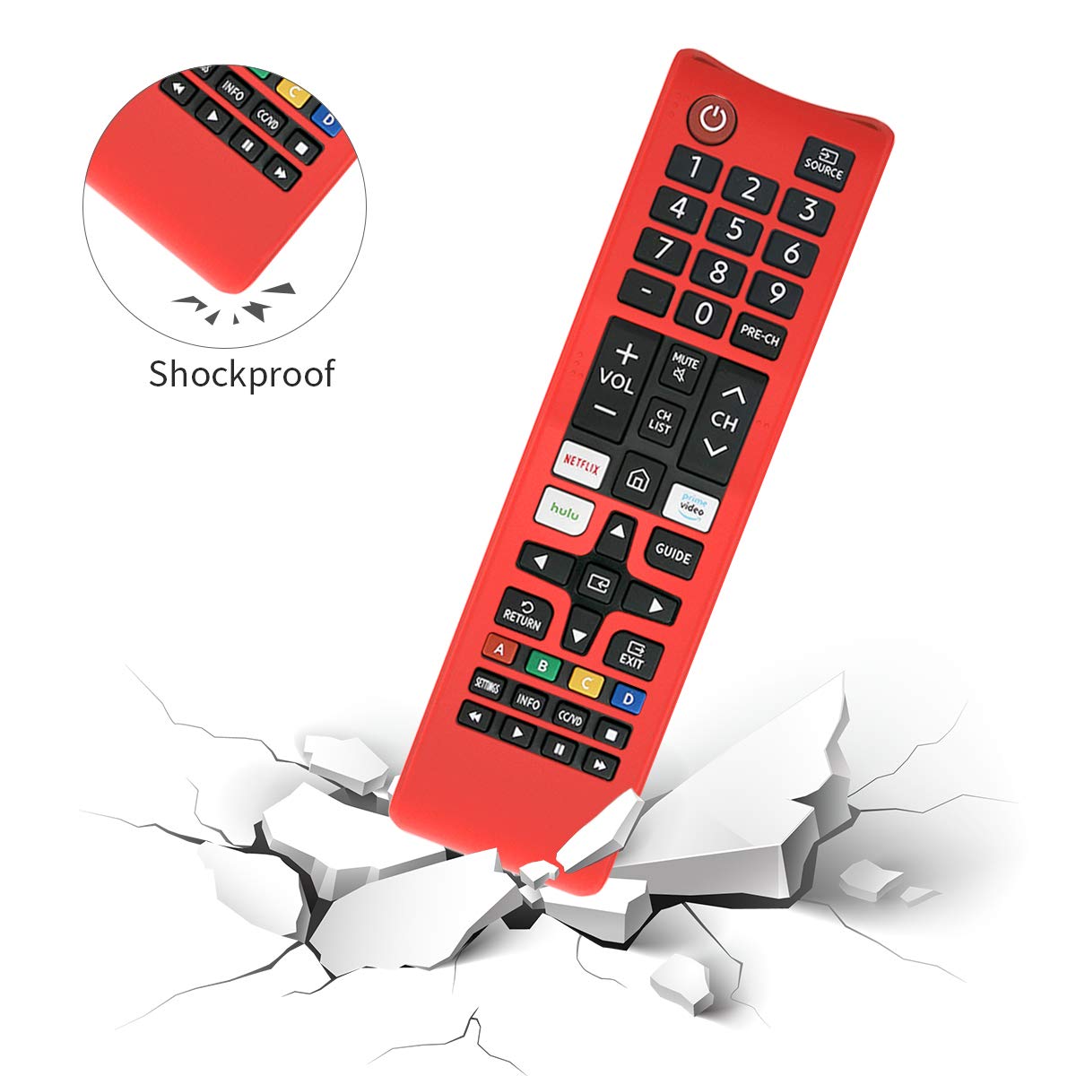 [3 Pcs] Protective Cover for Samsung TV Remote, Silicone Protective Case Compatible with Samsung Smart TV Remote BN59-01301A Bn59-01315A Bn59-01199F