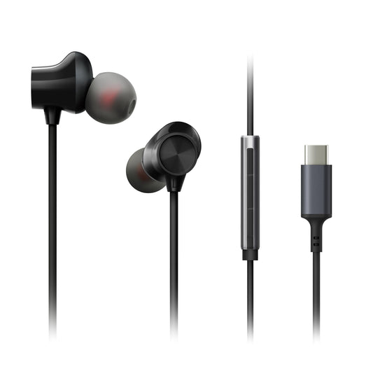 Panasonic ErgoFit Wired Earbuds, in-Ear Headphones with Microphone and Call Controller, Ergonomic Custom-Fit Earpieces (S/M/L), USB-C Compatible