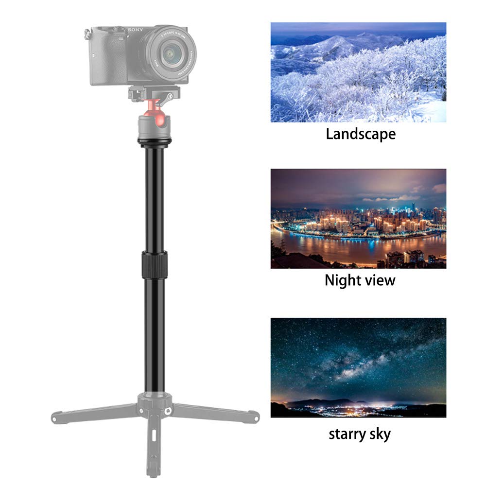Tripod Center Column Extension Extender Telescopic 2 Section Pole Rod for Photo Studio Monopod Camera DSLR