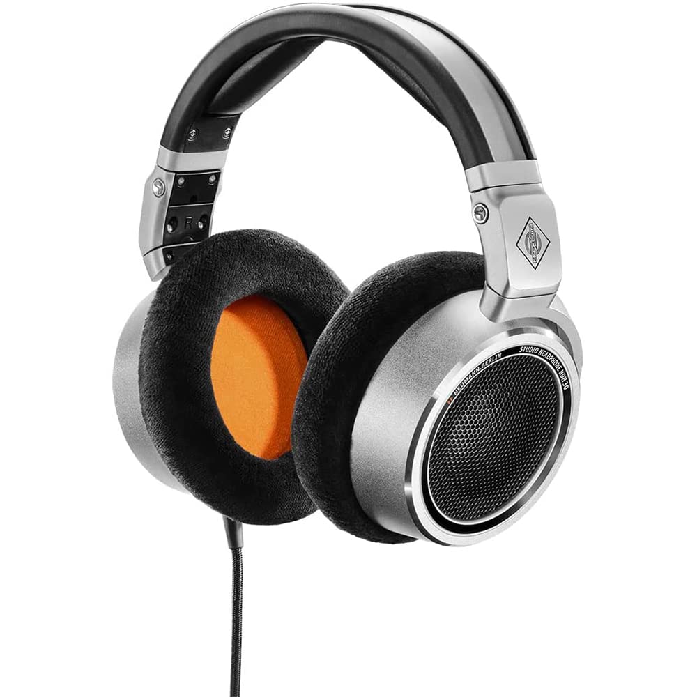 Neumann NDH 30 Dynamic Reference-Class Open-Back Studio Headphone Bundle with Auray HPDS-B Desktop Headphone Stand & 3.5mm Mini to Mini Cables, Black