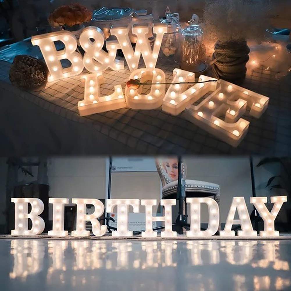 MUMUXI Marquee Light Up Letters | Large Light Up Numbers | Battery Powered and Bright with Every Letter of The Alphabet | for Wedding, Birthday