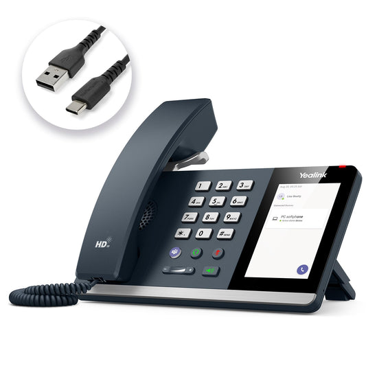 Yealink MP45 Microsoft Teams Certified USB Desk Phone,Cost-Effective Alternative to MP50,NOT SIP/VoIP Phone | Plug&Play via USB-A/C Cable | Powered