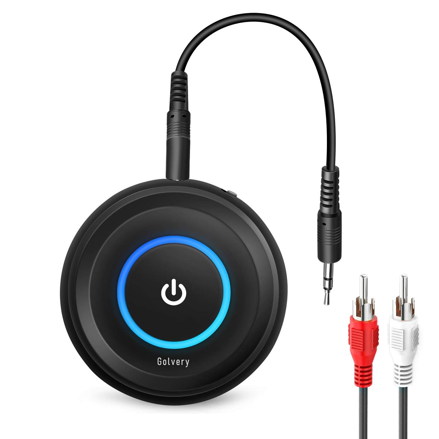 Golvery Bluetooth 5.3 Transmitter Receiver for TV/Airplane, 2 in 1 Wireless Flight Adapter, Support 2 Wireless Headphones, 3.5mm Aux Audio and RCA