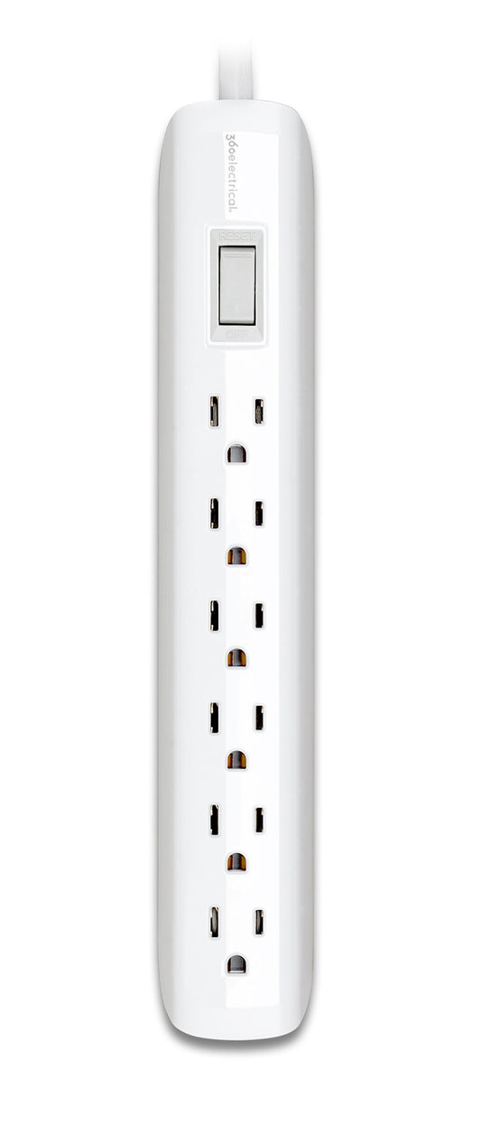 360 Electrical 360310 Villa 6 Outlet Power Strip, 3'