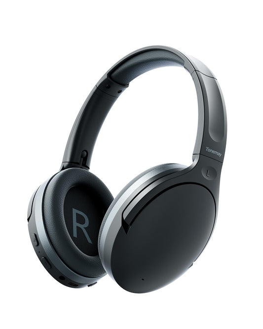 TONEMAY Zen Bluetooth Headphones with -45dB Hybrid Active Noise Cancelling, 80H Playtime Wireless Over-Ear Headphones, Immersive Deep Bass Stereo…
