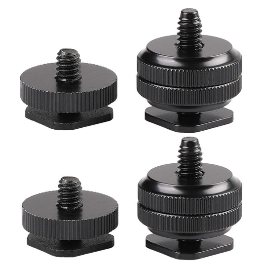 Camera Tripod Adapter Mount Kit 1/4 to 1/4 Screws, 1/4 to 3/8 Converter Thread Screw, Hot Shoe Male or Female Screw Set for Tripod Monopod Flash Plate