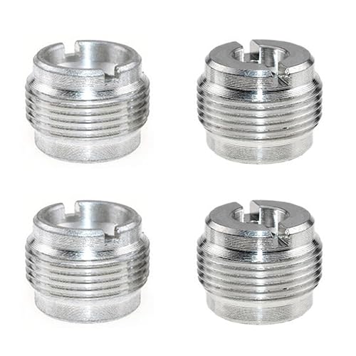 ThtRht 4 Pack Microphone Clip Adapter 1/4'' to 5/8'' to 3/8'' Thread Screw Set Microphone Holder Connector Converter for Mic Stand Holder Condenser