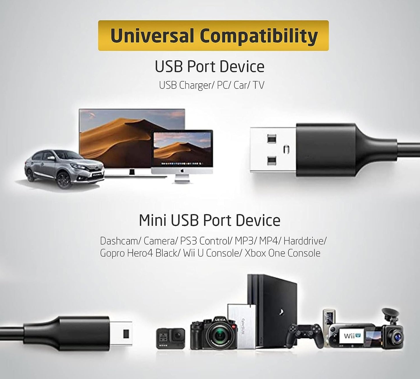 Mini USB Charger Cable for TI 84 Plus CE Calculator - USB Charge and Data Cord Compatible with Texas Instruments TI84 Plus CE, TI-84 Plus, TI 89