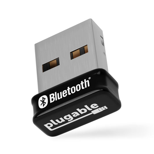Plugable USB Bluetooth Adapter for PC - Connect Up to 7 Devices, Headphones, Speakers, Keyboard, Mouse, Printer, Enhanced Range & Audio, Compatible