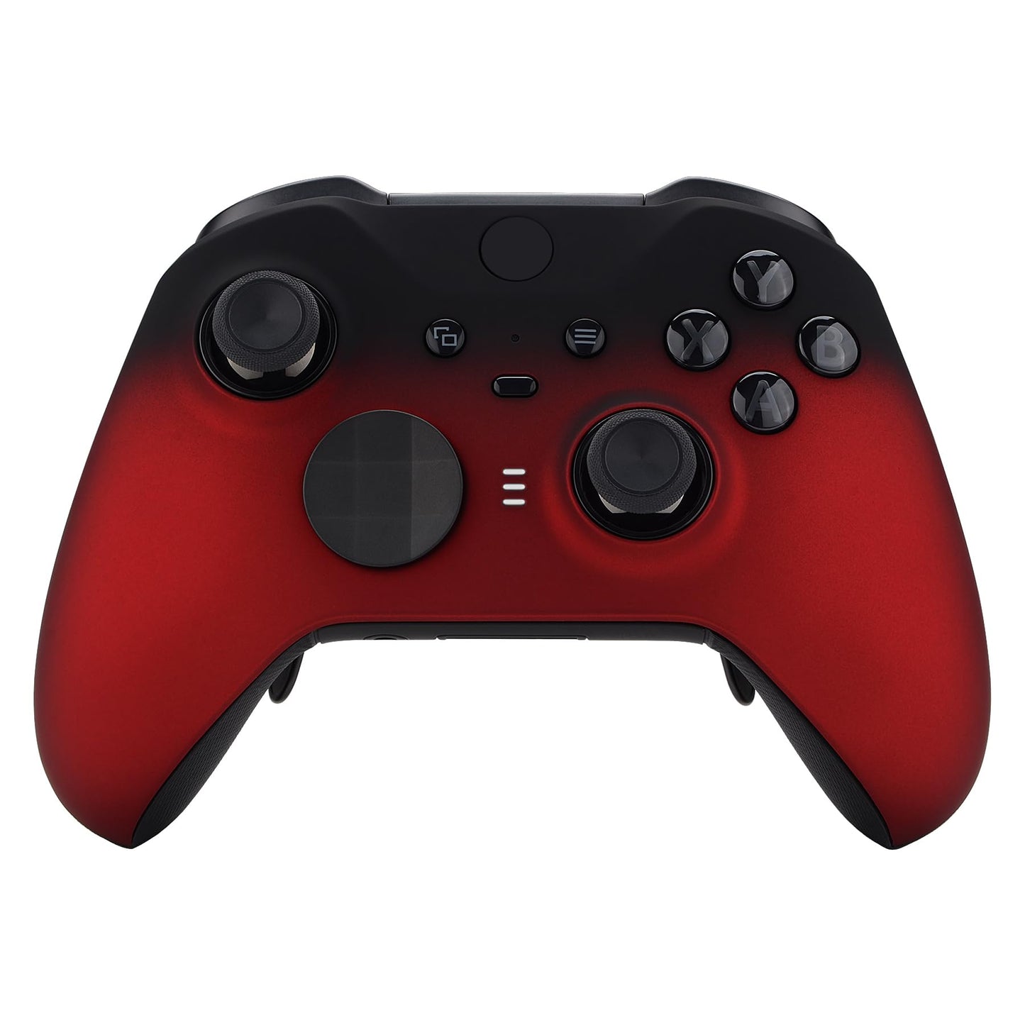 eXtremeRate Shadow Scarlet Red Soft Touch Grip Faceplate for Xbox One Elite Series 2, Front Housing Shell Cover Replacement Kit for Xbox Elite 2 Core