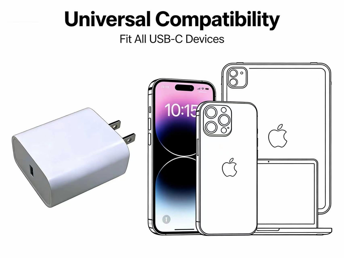 20W Mobile Fast Charging Phone Charger Fast Charging Cable 6FT Compatible with Apple iPhone 17 air/ 16/15 pro max/Plus, Long USB C to USB-C Charger 6