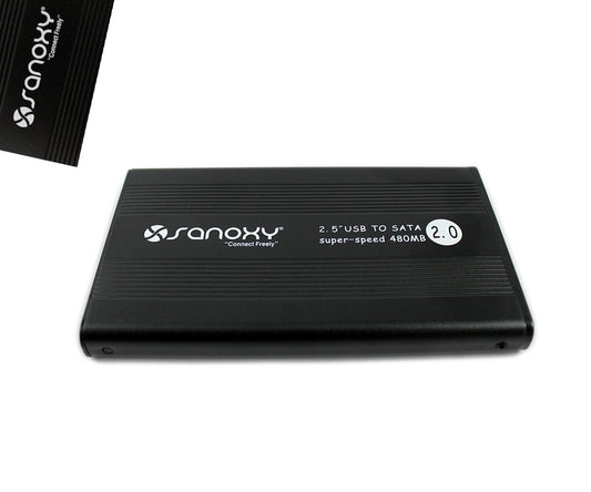 SANOXY® USB External Portable 2.5 Inchs 2.5-inch SATA Hard Disk Drive HDD Enclosure Box Case Laptop