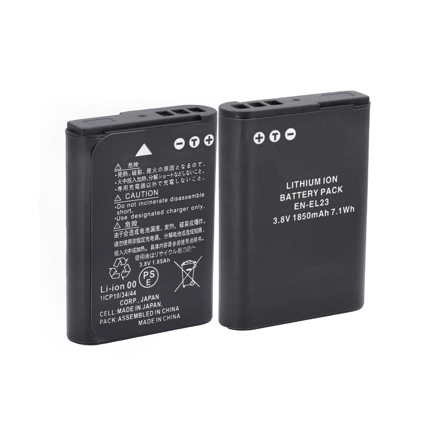 Vortiscape EN-EL23 1850mA Replacement Battery Compatible for Nikon Coolpix B700, P900, P600, P610, S810c Digital Camera,MH-67 MH-67P Charger (100%