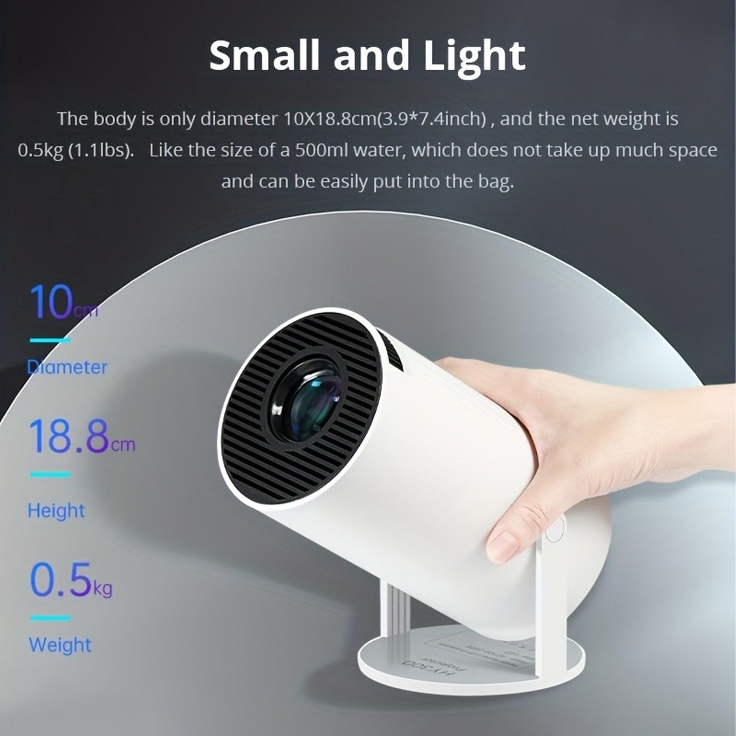 Fitpolo HY300 Mini Projector Smart Android 11.0 Dual WIFI Full Hd 720P 4k Portable Home Cinema Outdoor Theater