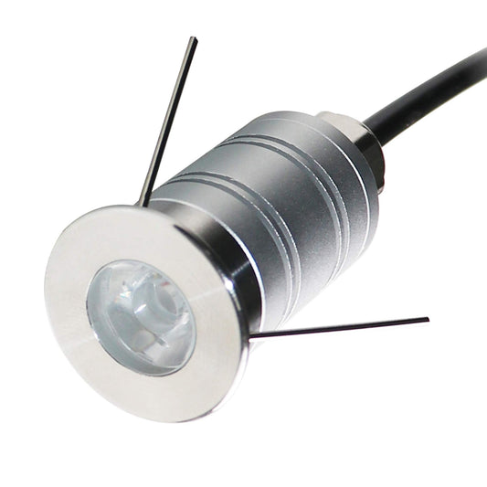 CNBRIGHTER LED In-Ground Well Light,Mini 15° Narrow Beam Angle Spotlight,1W 12V-24V DC,IP67 Waterproof Underground Outdoor Landscape Lightings,Warm