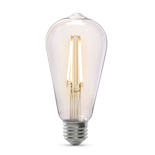 Feit Electric ST19 Motion Sensor LED Bulb, 60W Eq, Soft White, E26 Base