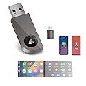 Pyniro 2 in 1 Wireless CarPlay Adapter, Android Auto Plug&Play CarPlay Dongle Converts Wired to Wireless with USB&USB-C/Type-C, Fast Auto-Connect
